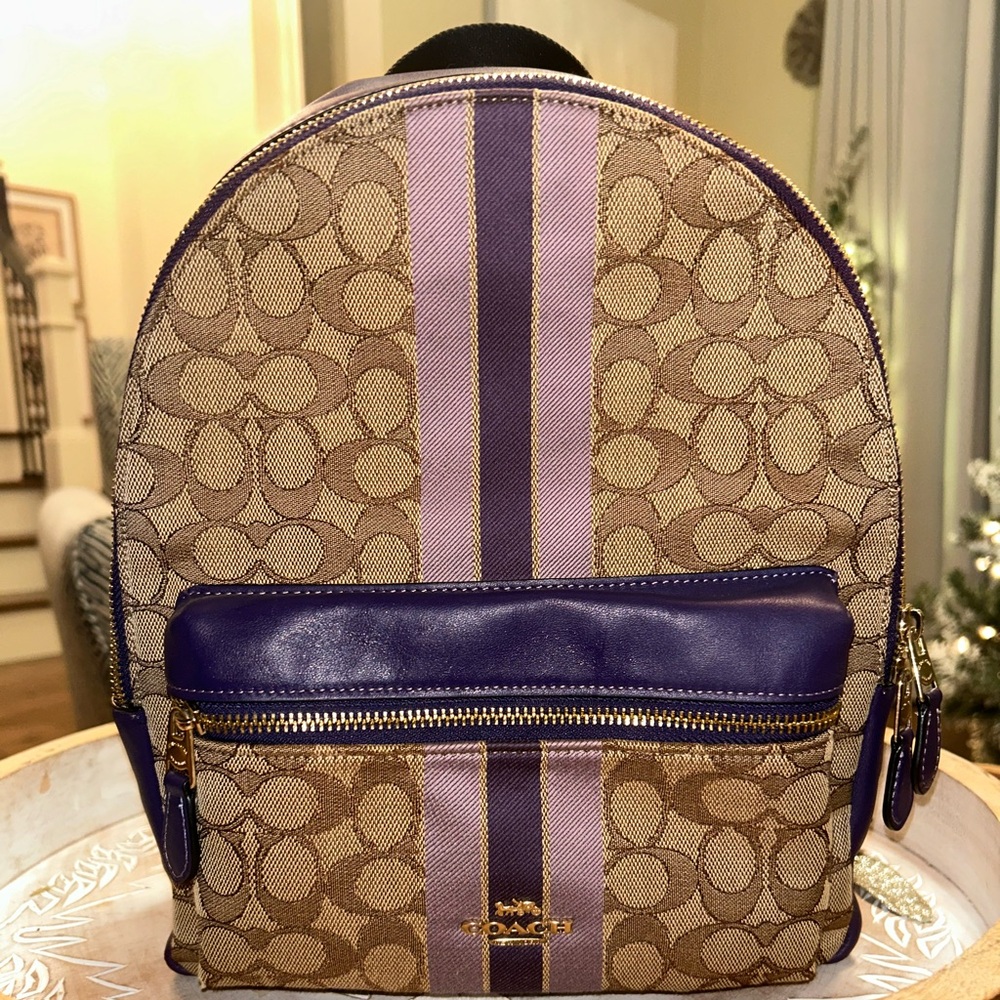 Coach mini backpack.